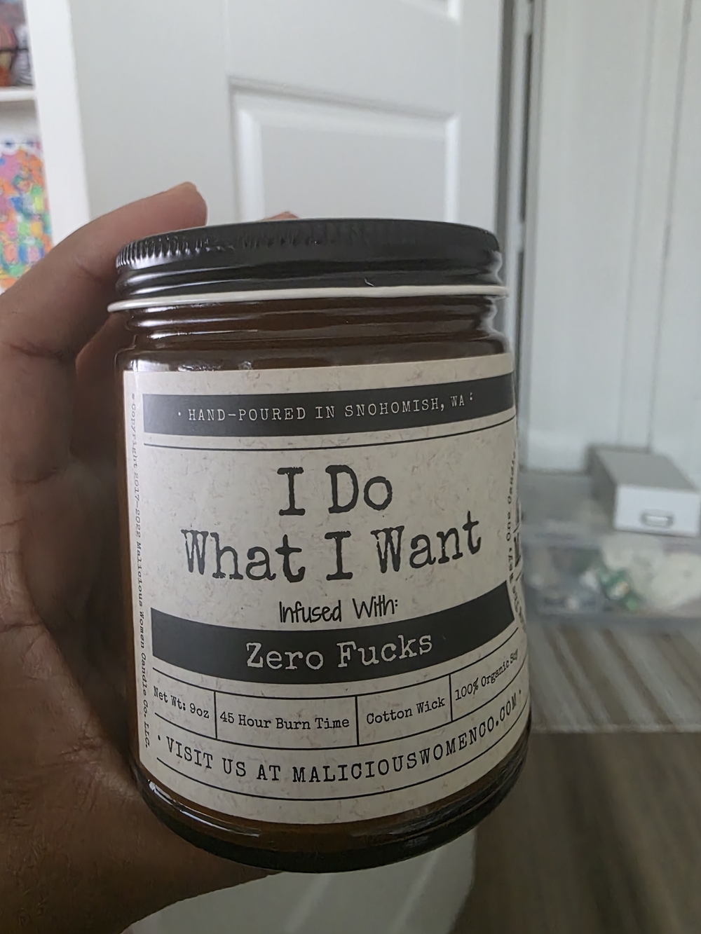 'I Do What I Want' NEW Candle - Malicious Women Brand "Speakeasy" Scent